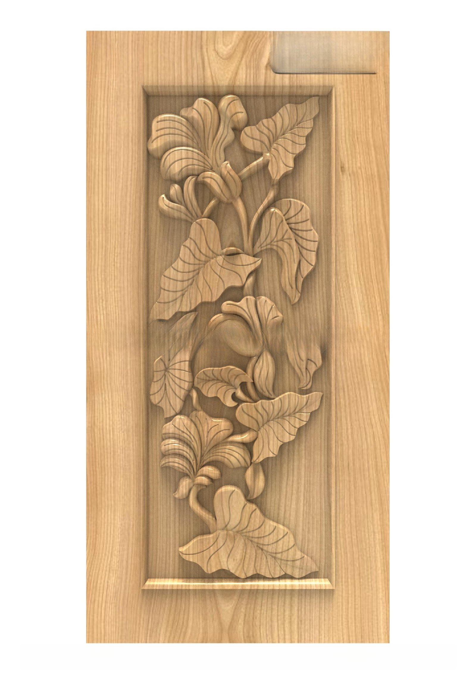 GSK DELITE DOORS - DL-64 Floral Elegance 3D Relief Carved Door Design